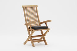 Lincoln Folding Carver Chair with Graphite Cushion