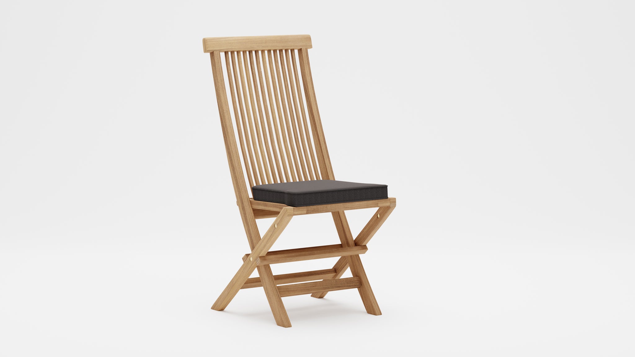 Lincoln Folding Teak Dining Chair with Graphite Cushion
