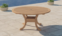 Teak Pedestal Garden Table 165cm