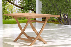 Rectangular Folding Teak Garden Table  