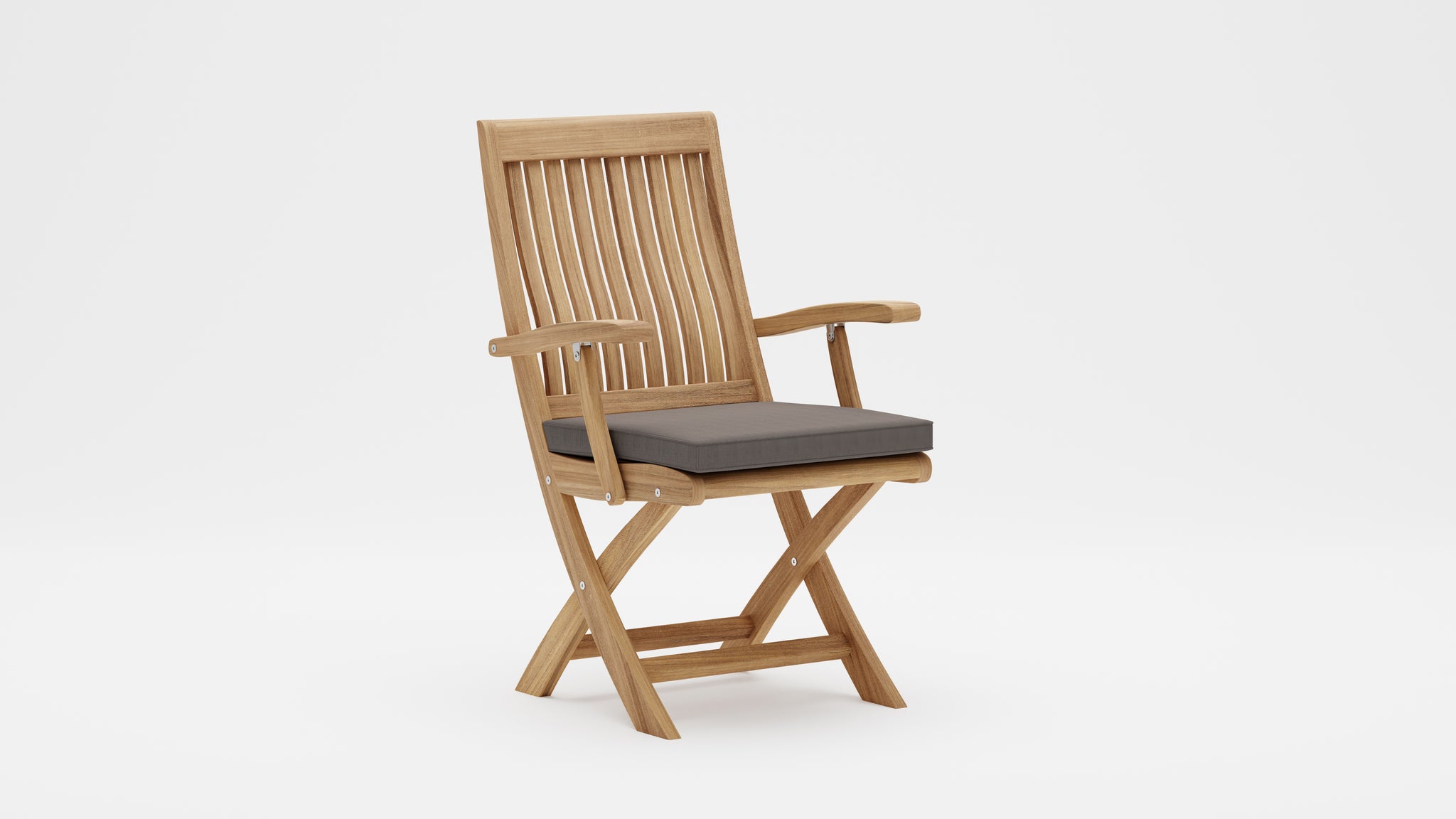 Ripon Folding Carver Chair with Light Grey Cushion