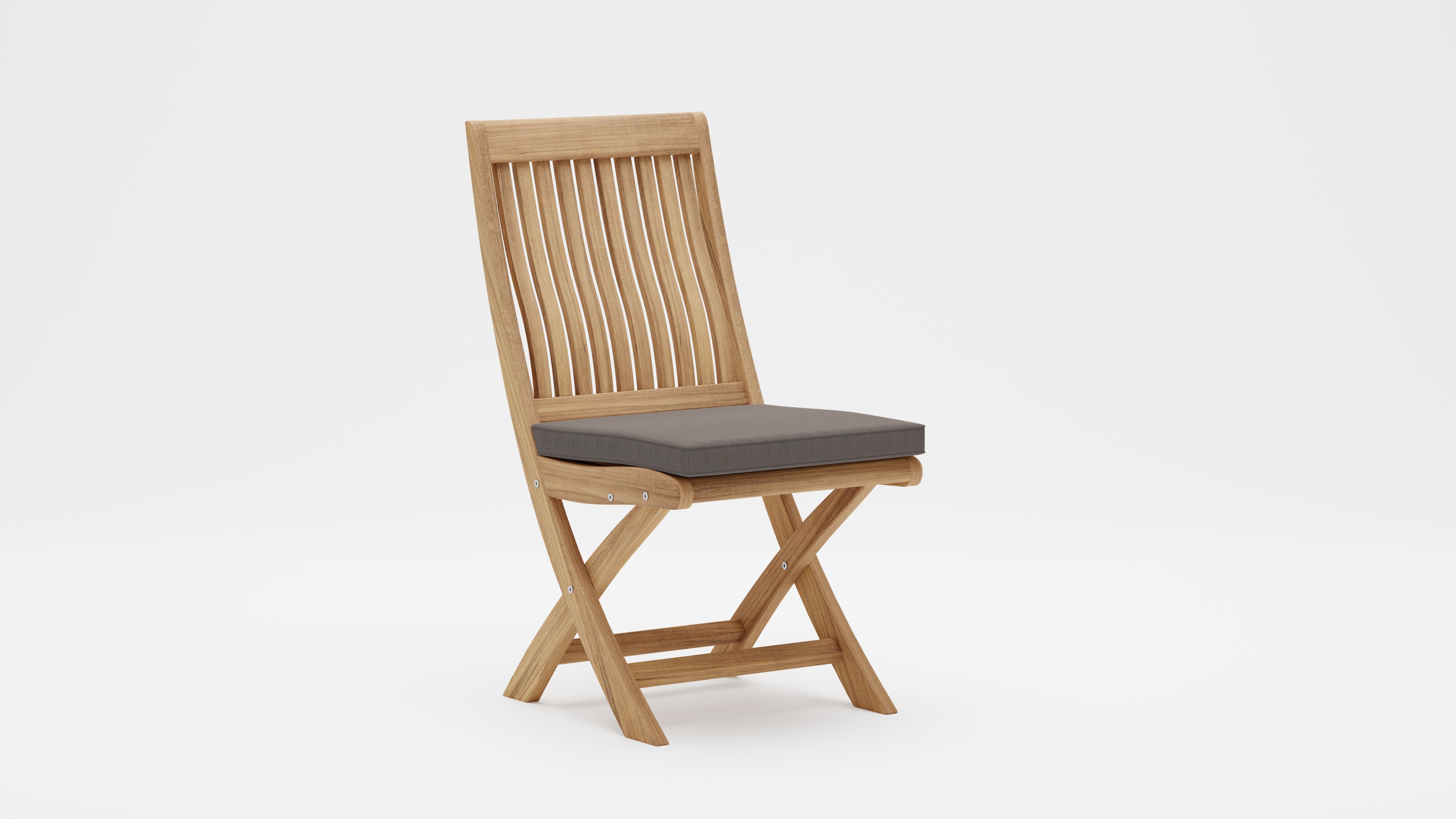 Ripon Folding Teak Dining Chair with Graphite cushion