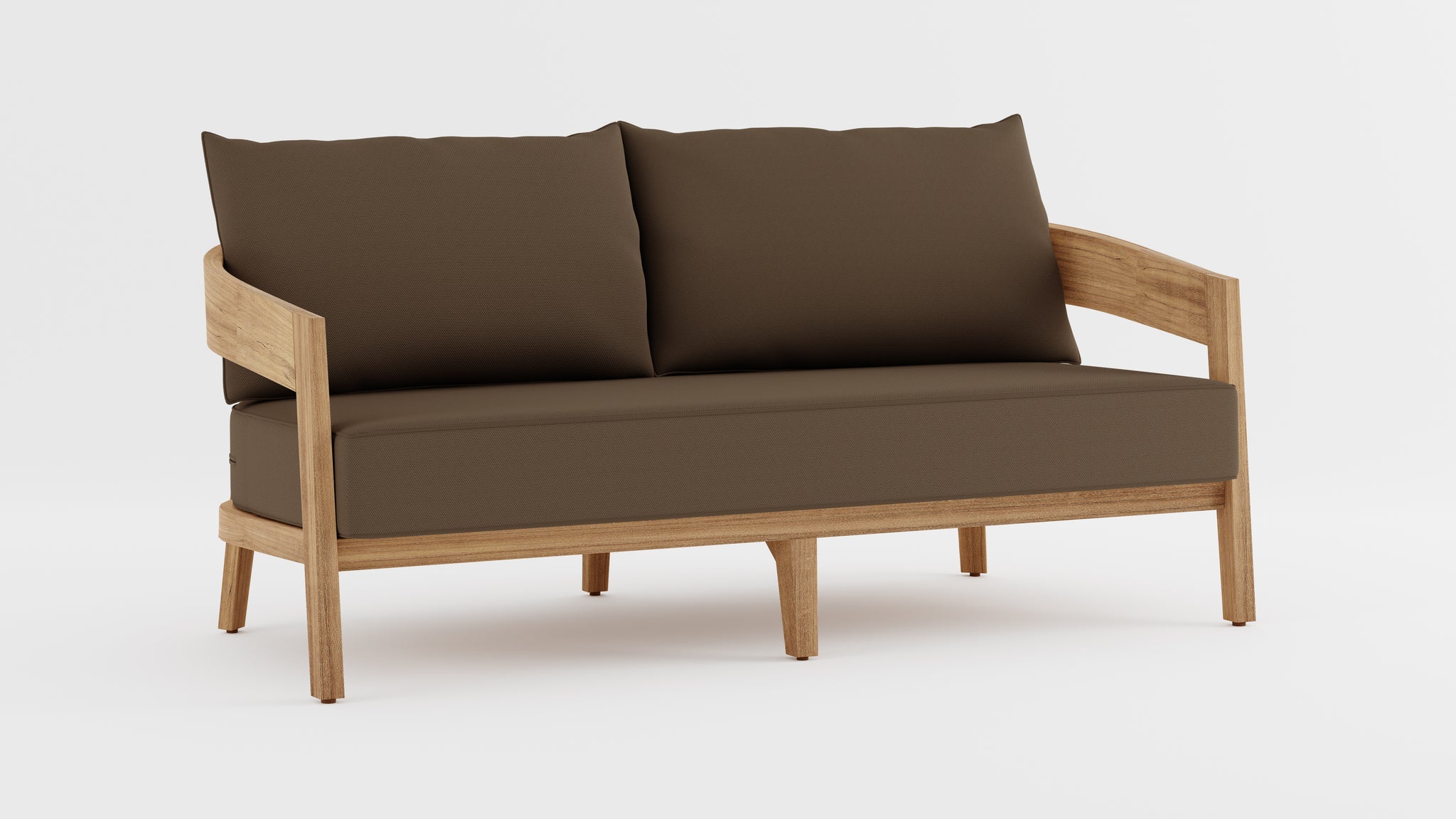 The Windsor Outdoor Teak Lounge 2 Seater Sofa  with Taupe Cushions