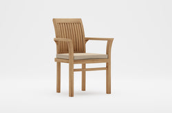 Wells Stacking Carver Chair with Ecru Cushion