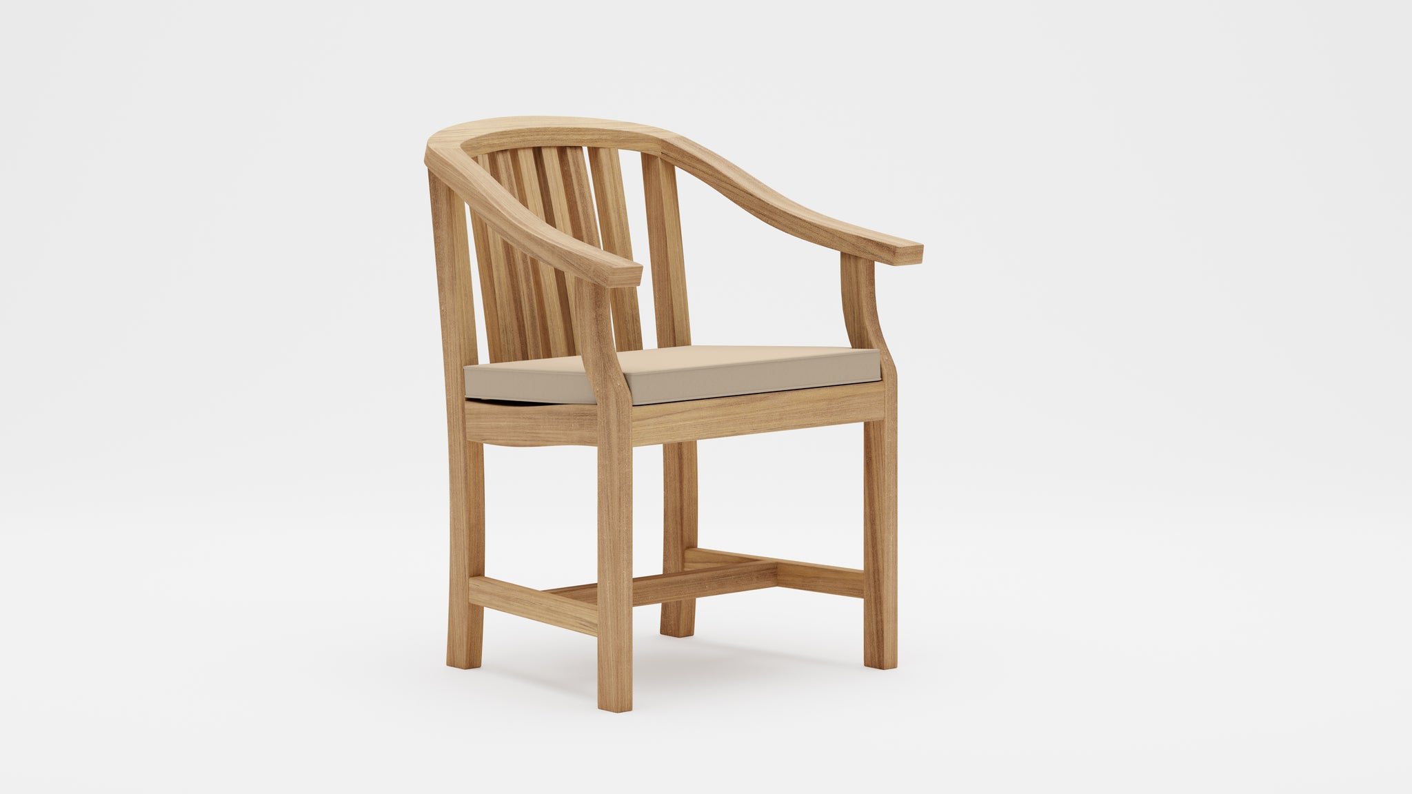 Winchester Teak Garden Carver Chair with Ecru Cushion
