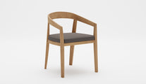Windsor Teak Garden Carver Chair with Light Grey Cushion