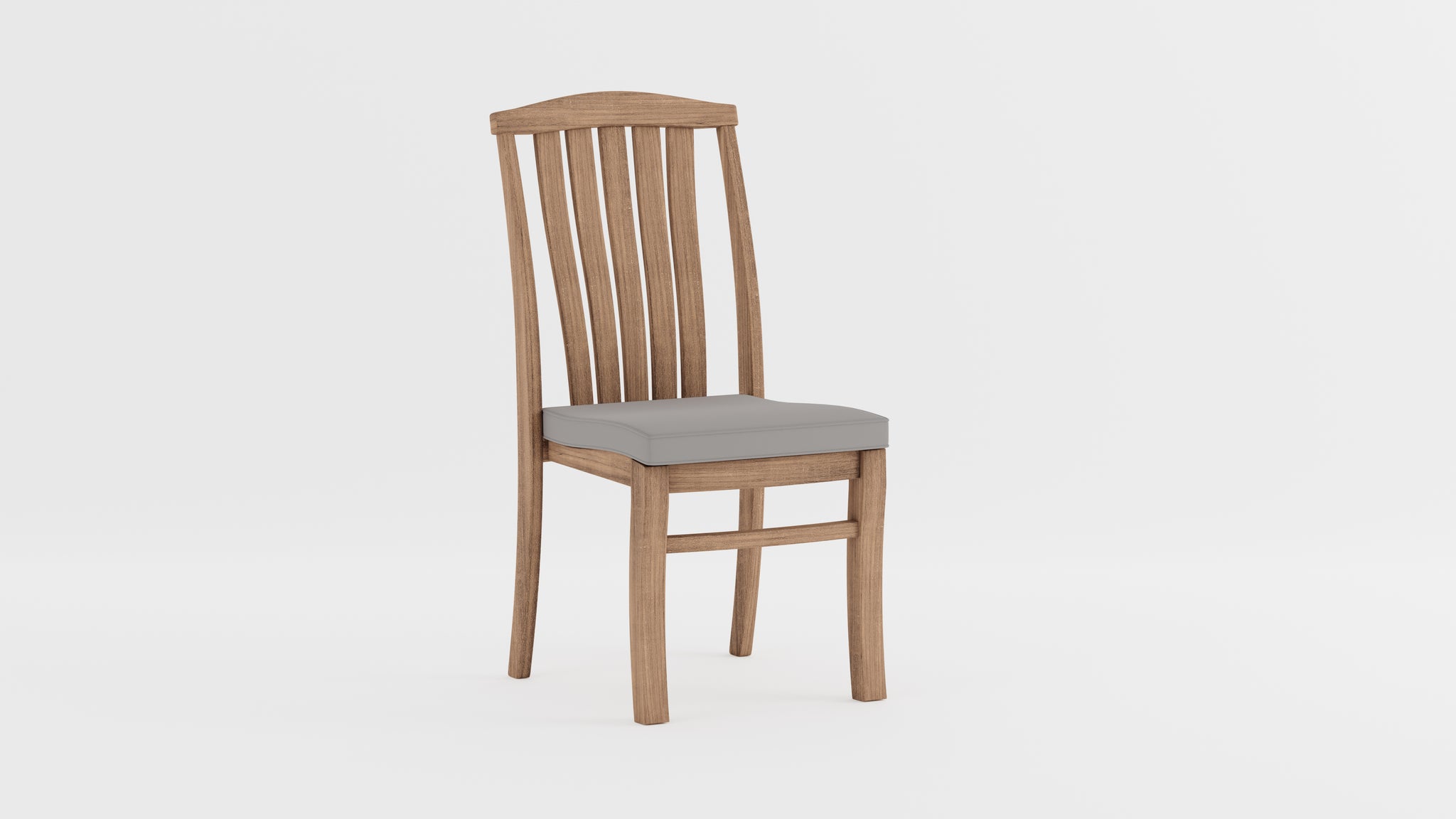 Dorchester Teak Stacking Dining Chair with Light Grey Cushion
