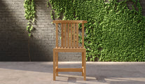 Teak garden chair without arms