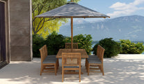 Teak Rectangular Extending Table & 8 Guildford Chair Set 