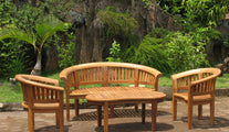 Gloucester  Teak Garden Bench, Chair & Coffee Table